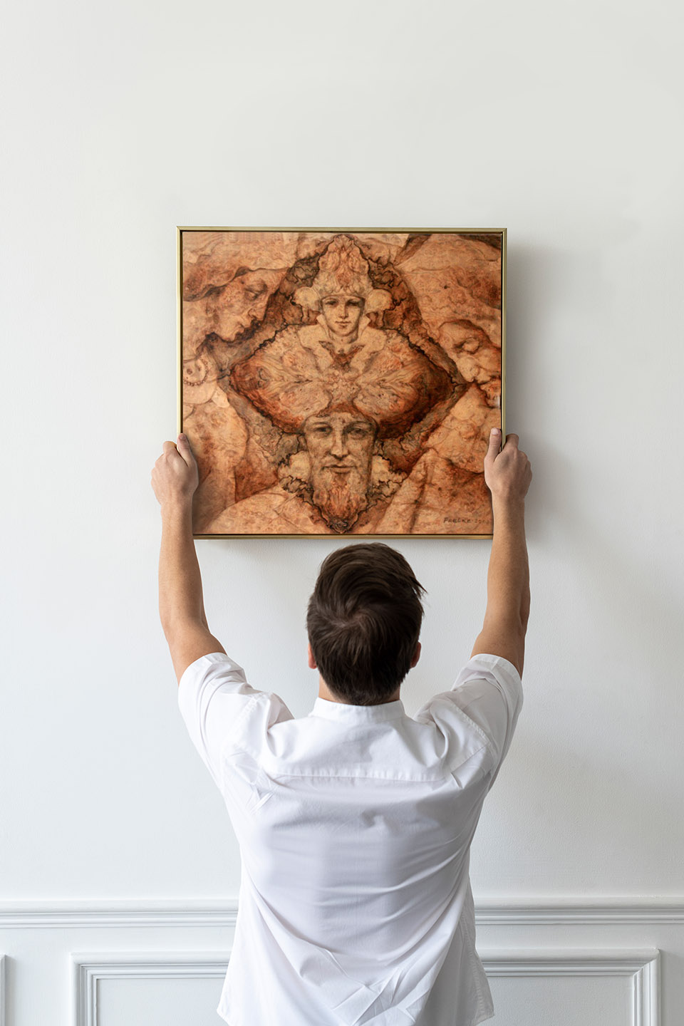 Moderne Holzmalerei verwechselnd ähnlich zur Intasienkunst. Bleibt aber eine individuelle Technik.