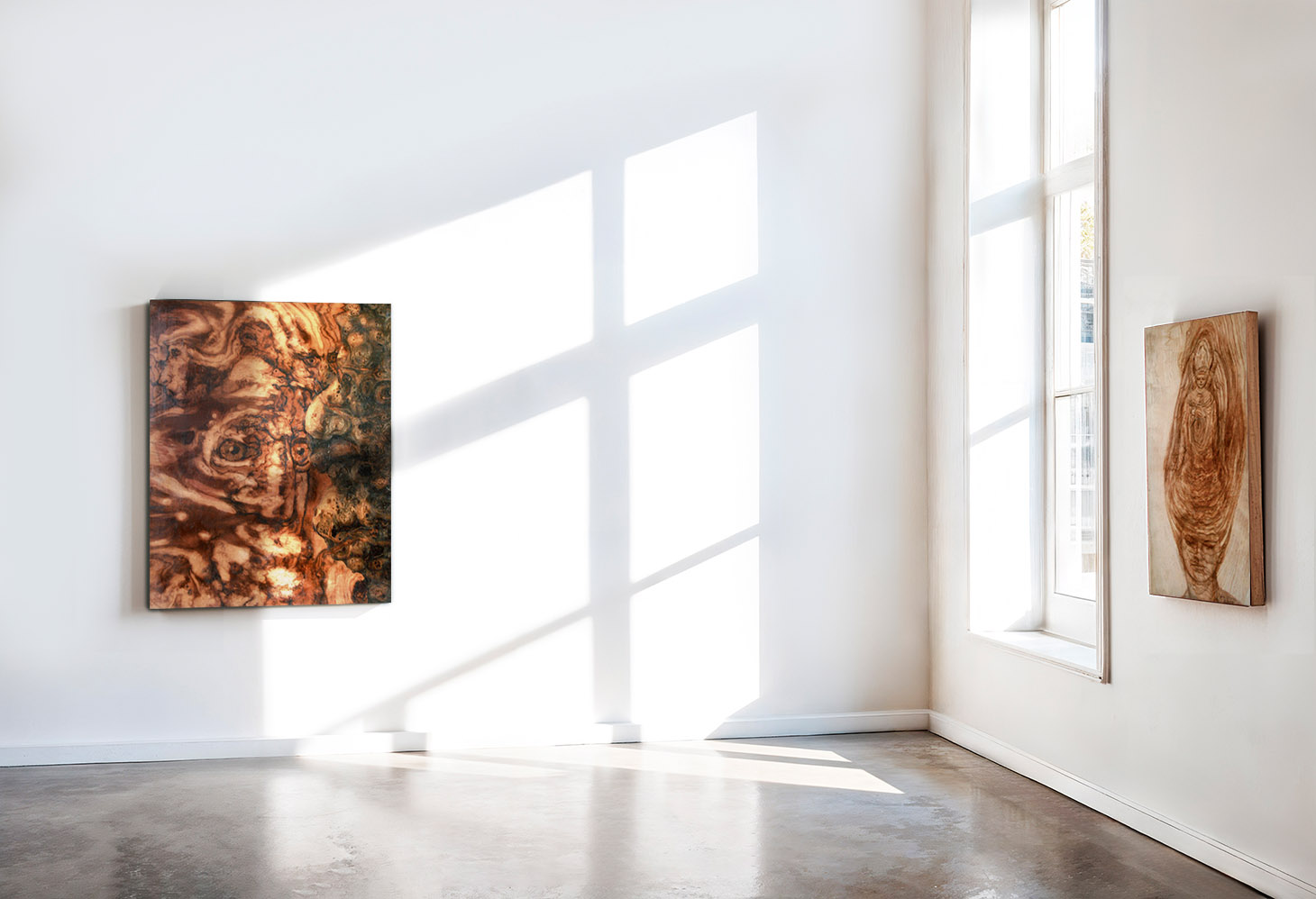 Ausstellung von Helmut Frelke Künstler aus Berlin für Holzmalerei und Gemäldekunst